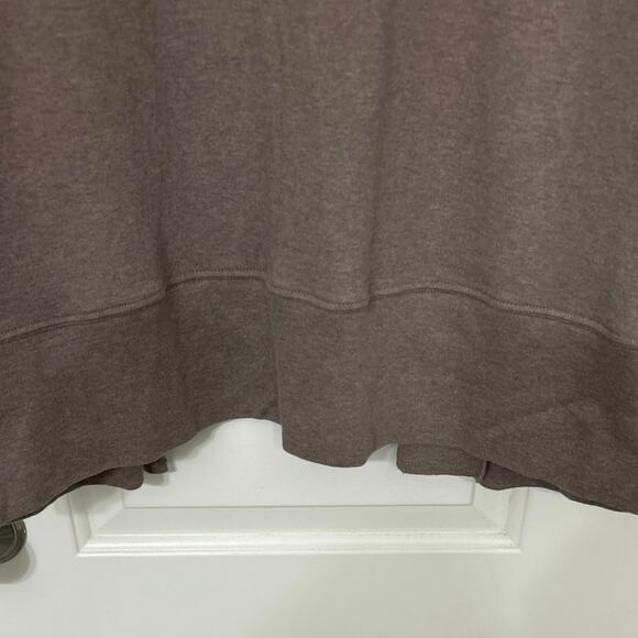 Pact Airplane Cardigan Organic Cotton Open Front Drapey Pocket Sweater M/L Brown - Picture 10 of 14